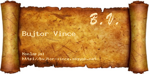 Bujtor Vince névjegykártya